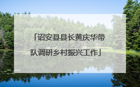 诏安县县长黄庆华带队调研乡村振兴工作