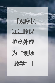 观摩长江江豚保护意外成为“现场教学”