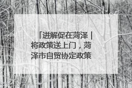 进解促在菏泽｜将政策送上门，菏泽市自贸协定政策专题宣讲会召开