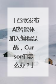 谷歌发布AI智能体加入编程混战，Cursor们怎么办？