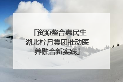 资源整合惠民生 湖北柠月集团推动医养融合新实践