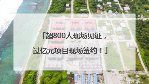 超800人现场见证，过亿元项目现场签约！