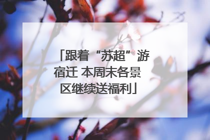 跟着“苏超”游宿迁 本周末各景区继续送福利