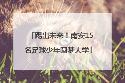 踢出未来！南安15名足球少年圆梦大学
