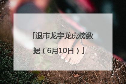 退市龙宇龙虎榜数据(6月10日)
