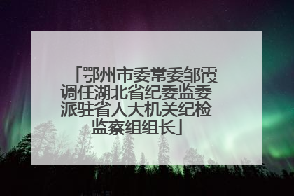 鄂州市委常委邹霞调任湖北省纪委监委派驻省人大机关纪检监察组组长