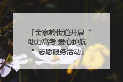 金家岭街道开展“助力高考 爱心护航”志愿服务活动