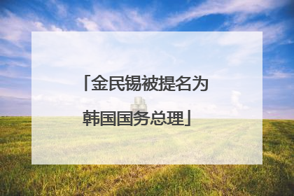 金民锡被提名为韩国国务总理