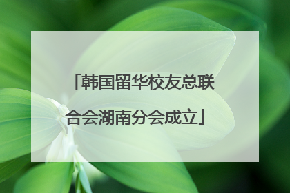韩国留华校友总联合会湖南分会成立