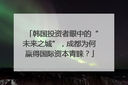韩国投资者眼中的“未来之城”，成都为何赢得国际资本青睐？