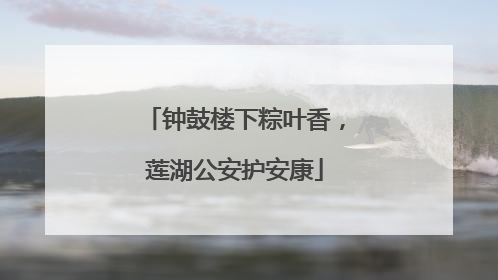 钟鼓楼下粽叶香，莲湖公安护安康