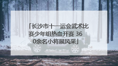 长沙市十一运会武术比赛少年组热血开赛 360余名小将展风采