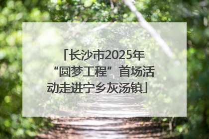 长沙市2025年“圆梦工程”首场活动走进宁乡灰汤镇
