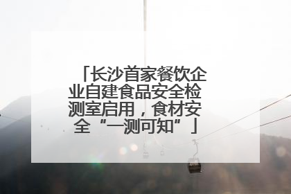 长沙首家餐饮企业自建食品安全检测室启用，食材安全“一测可知”