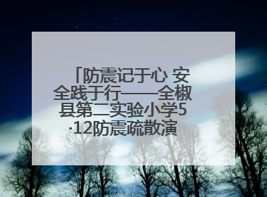 防震记于心 安全践于行——全椒县第二实验小学5·12防震疏散演练活动纪实