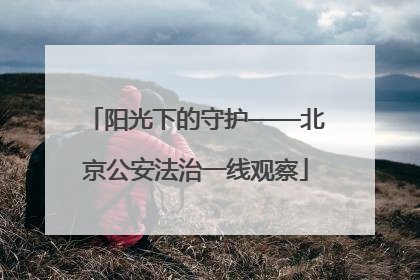 阳光下的守护——北京公安法治一线观察