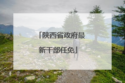陕西省政府最新干部任免