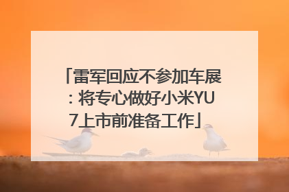 雷军回应不参加车展：将专心做好小米YU7上市前准备工作