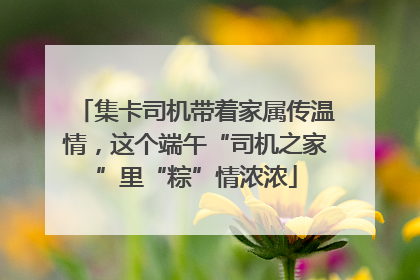 集卡司机带着家属传温情，这个端午“司机之家”里“粽”情浓浓