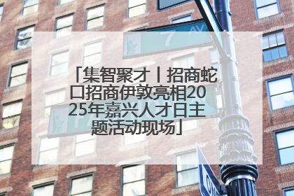 集智聚才丨招商蛇口招商伊敦亮相2025年嘉兴人才日主题活动现场