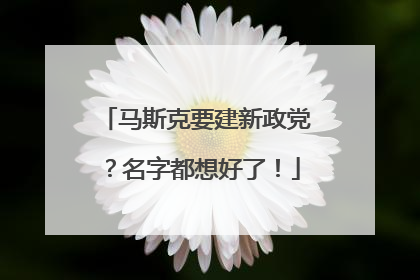 马斯克要建新政党？名字都想好了！