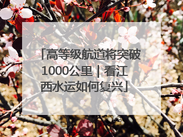 高等级航道将突破1000公里｜看江西水运如何复兴