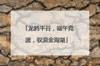 龙腾平谷，端午竞渡，驭浪金海湖
