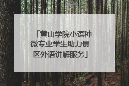 黄山学院小语种微专业学生助力景区外语讲解服务