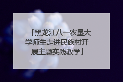 黑龙江八一农垦大学师生走进民族村开展主题实践教学