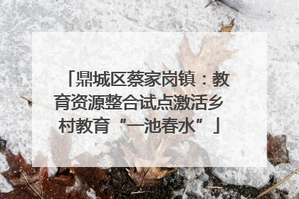 鼎城区蔡家岗镇：教育资源整合试点激活乡村教育“一池春水”