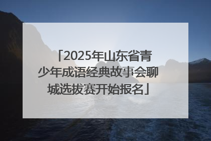 2025年山东省青少年成语经典故事会聊城选拔赛开始报名