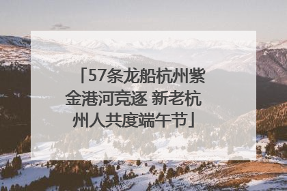 57条龙船杭州紫金港河竞逐 新老杭州人共度端午节