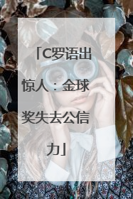 C罗语出惊人：金球奖失去公信力