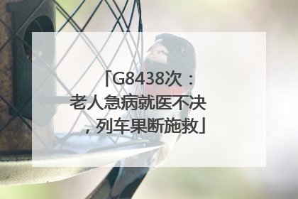G8438次：老人急病就医不决，列车果断施救