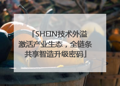 SHEIN技术外溢激活产业生态，全链条共享智造升级密码
