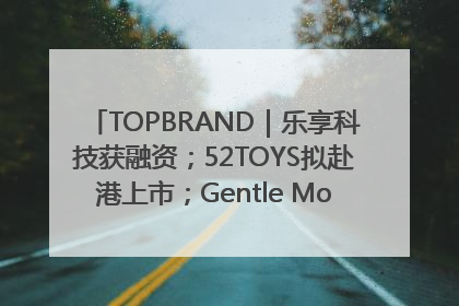 TOPBRAND｜乐享科技获融资；52TOYS拟赴港上市；Gentle Monster合作谷歌；Valentino传播官离职